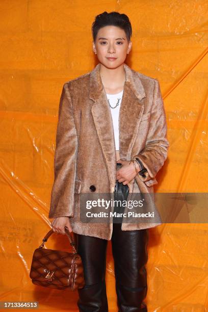 Amber Liu attends the Louis Vuitton Womenswear Spring/Summer 2024 show as part of Paris Fashion Week on October 02, 2023 in Paris, France.