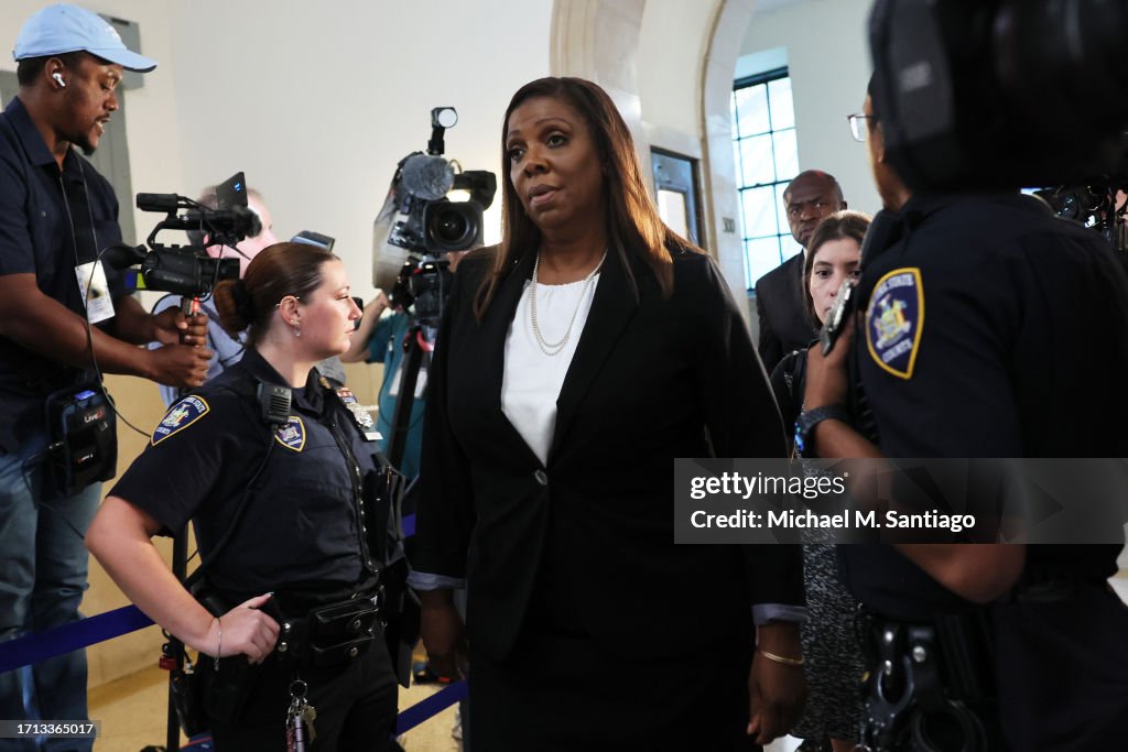 Former President Donald Trump Attends Start Of Civil Fraud Trial In New York City