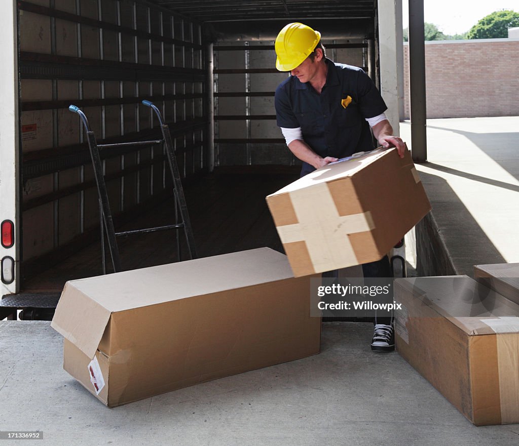 Impatient Delivery Truck Worker