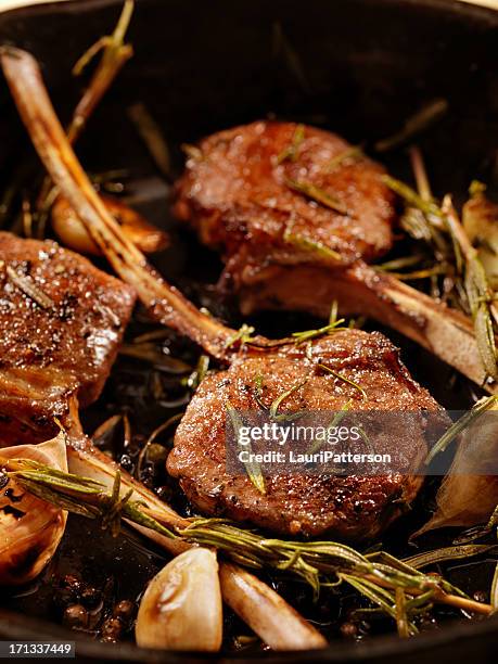 braised lamb chops - roast lamb stock pictures, royalty-free photos & images