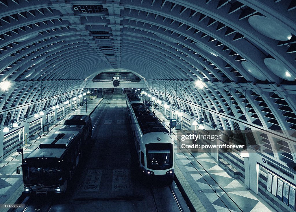 Underground Subway Station in Seattle