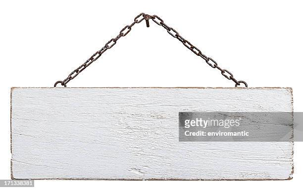 old weathered white wood signboard. - sign stock pictures, royalty-free photos & images