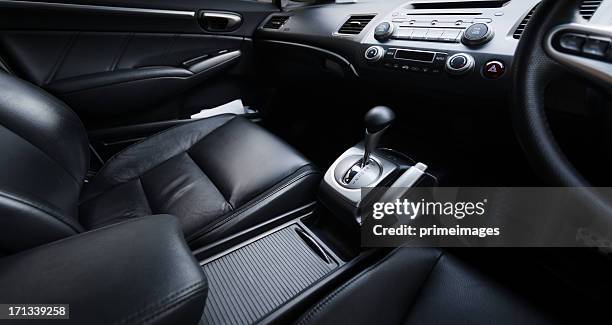 interior of a modern car - auto interieur stockfoto's en -beelden