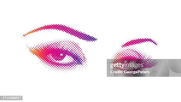 female eyes - smokey eyes stock illustrations