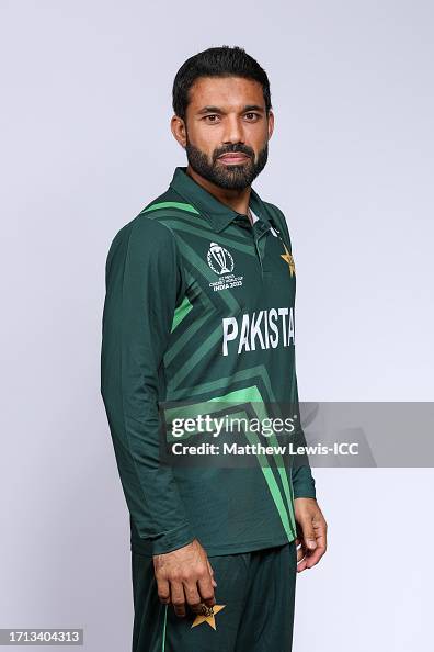 Pakistan Rana Rizwan Nb Mohammad Rizwan of Pakistan poses for a portrait ahead of the ICC ...