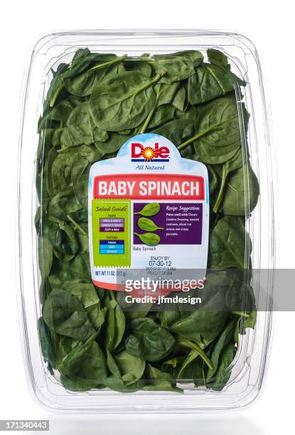 dole all natural baby spinach salad package - dole stock pictures, royalty-free photos & images