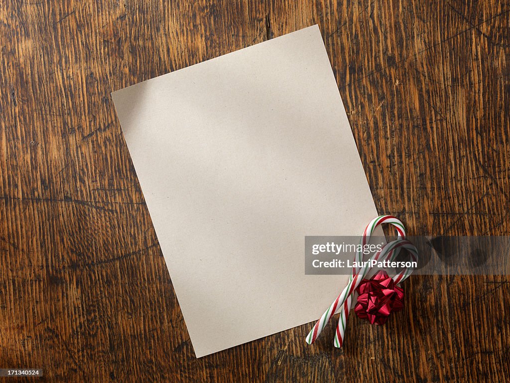 Blank Letter with Candy Canes