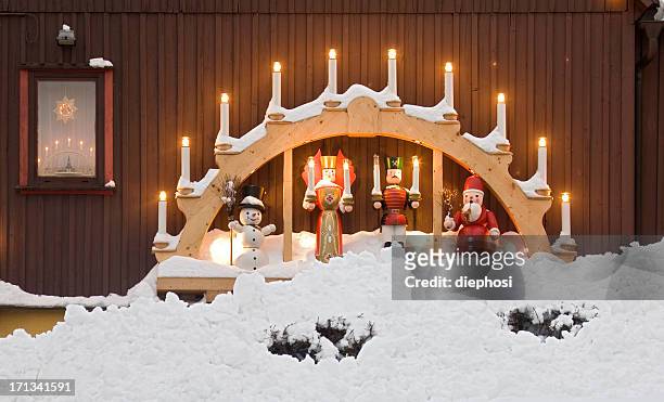 christmas wood art - saxony stock pictures, royalty-free photos & images