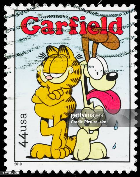 eua garfield selo postal - gato garfield - fotografias e filmes do acervo
