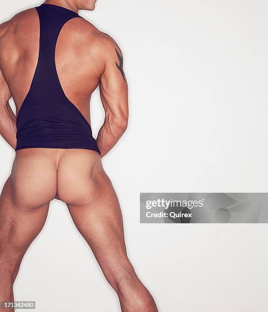 hot ass - male buttocks stockfoto's en -beelden