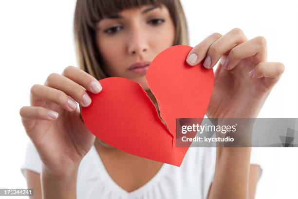 chica corazón roto - problemas de parejas fotografías e imágenes de stock