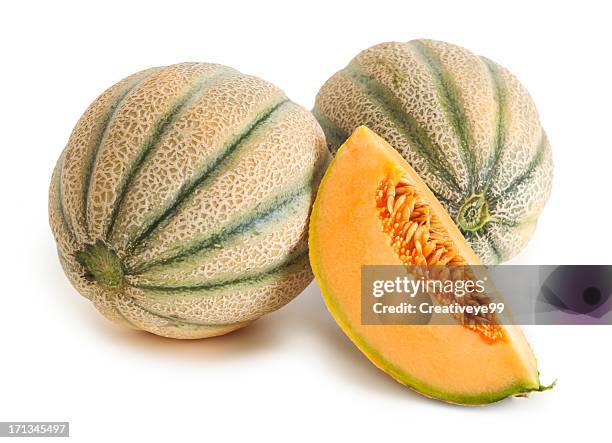 cantaloupes - melone foto e immagini stock