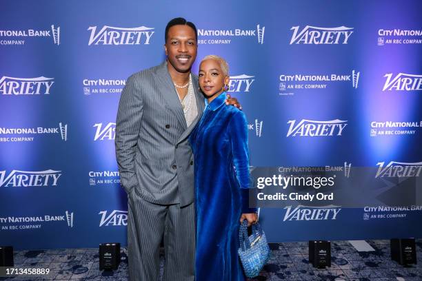 Leslie Odom Jr. And Kara Young attend Variety The Business Of Broadway Presented By City National Bank at The Pool on October 02, 2023 in New York...