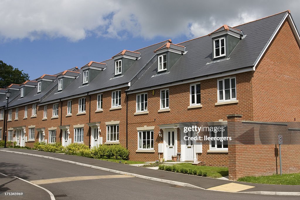 Terraced houses in England