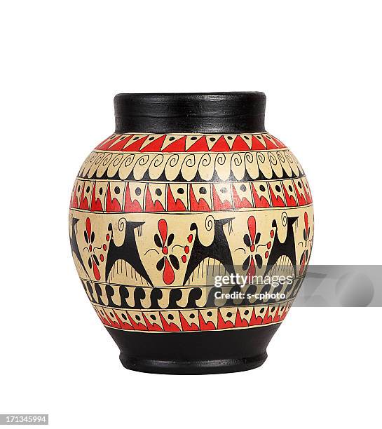 antique vase+clipping path (click for more) - ancient pottery stock pictures, royalty-free photos & images