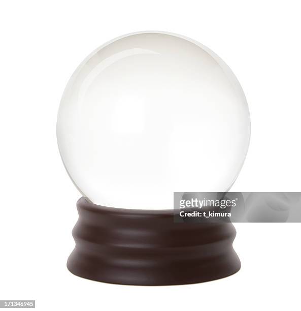 crystal ball - crystal glasses stockfoto's en -beelden