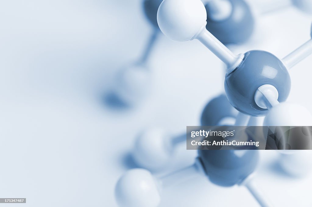 Modelo de moléculas de ADN conectado con copyspace