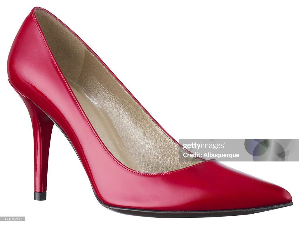 Womens-Red heel shoe
