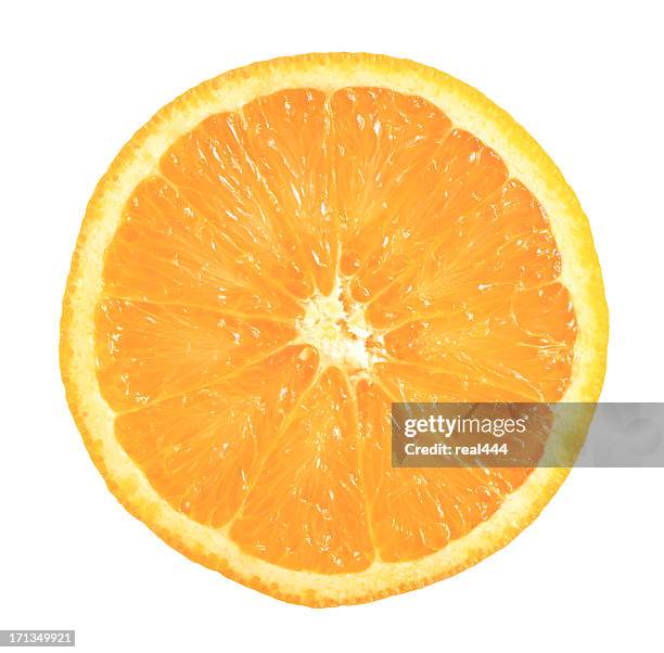 die eine hälfte orange - everything orange stock-fotos und bilder