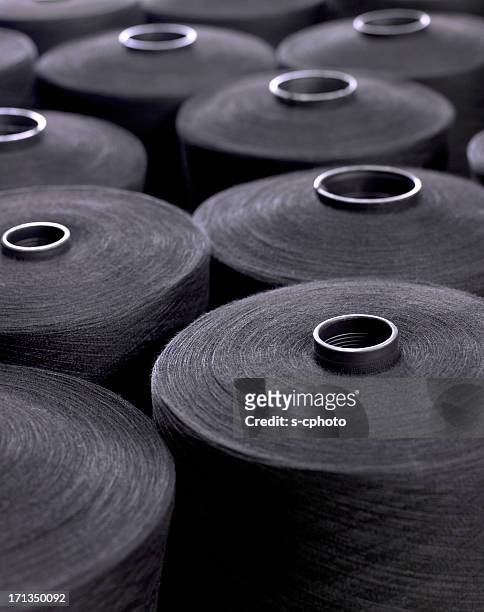 closeup view of textile factory detail - polyester stock pictures, royalty-free photos & images