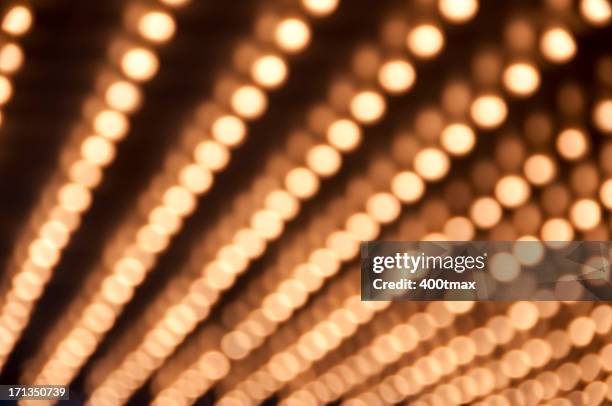 defocused theater marquee lights - chicago illinois sign stock pictures, royalty-free photos & images