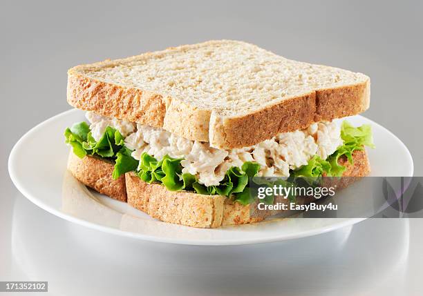 tuna salad sandwich - tuna salad stock pictures, royalty-free photos & images