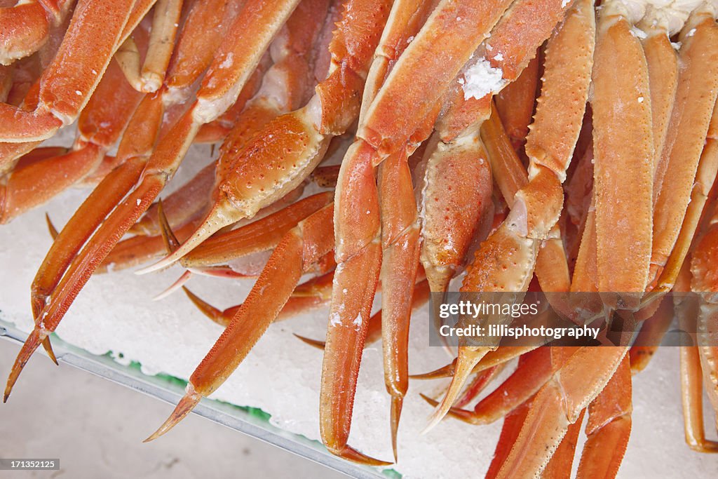 Alaskan King Crabs at Market