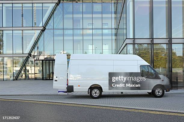 van delivery - white van stock pictures, royalty-free photos & images