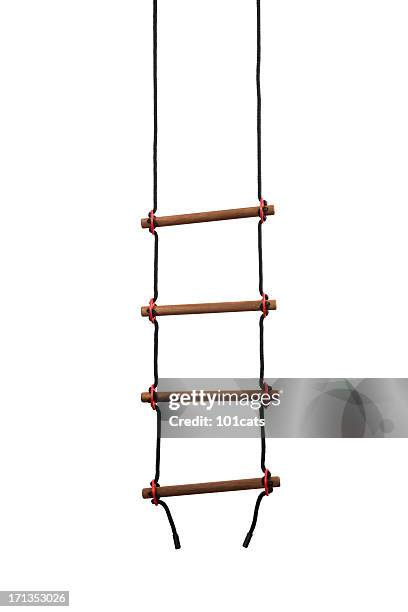 rope ladder - ladder isolated stock pictures, royalty-free photos & images