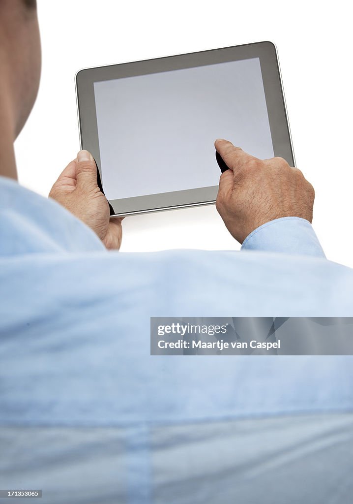 Businessman Using Digital Tablet PC