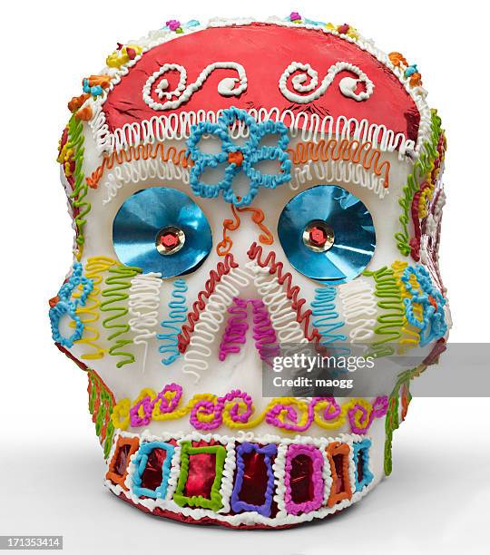 crânio de açúcar mexicano - caveira de açúcar imagens e fotografias de stock