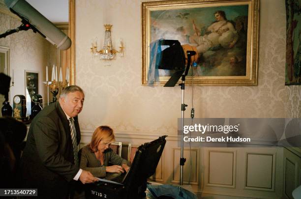 Gérald Larcher, president of the French Senate, during a television interview in his offices, Paris, December of 2008.