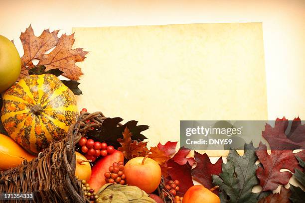 cornucopia - hoorn des overvloeds stockfoto's en -beelden