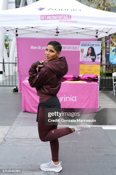 Toni Braxton visits the Aurinia Parma booth at the Walk to End Lupus Now LA event on September 30, 2023 in Los Angeles, California. The artist and...