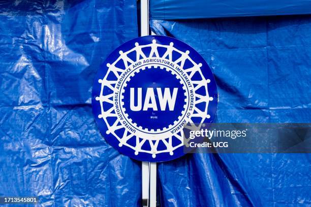 United Auto Workers on strike at the Stellantis parts distribution center in Plymouth, Minnesota. They provide parts for GM, Jeep, Dodge and...