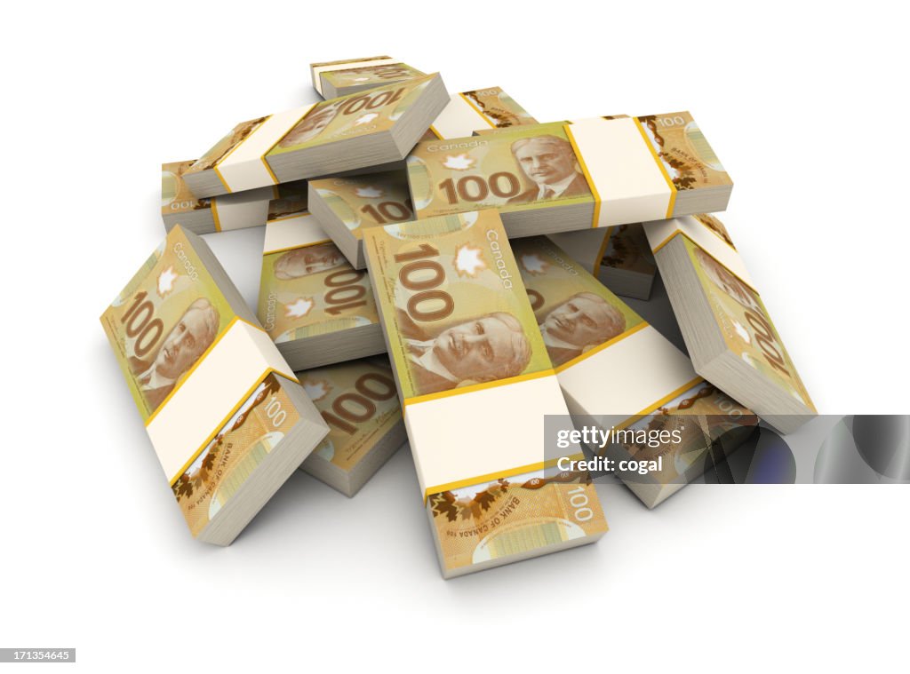 Stack Canadian $20 Stack Of Canadian Dollars High-Res Stock Photo - Getty Images