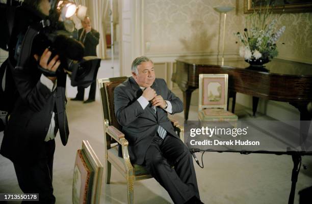 Gérald Larcher, president of the French Senate, during a television interview in his offices, Paris, December 2008.