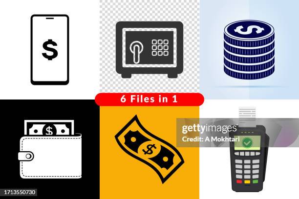 stockillustraties, clipart, cartoons en iconen met finance and money icon. - tikken en betalen