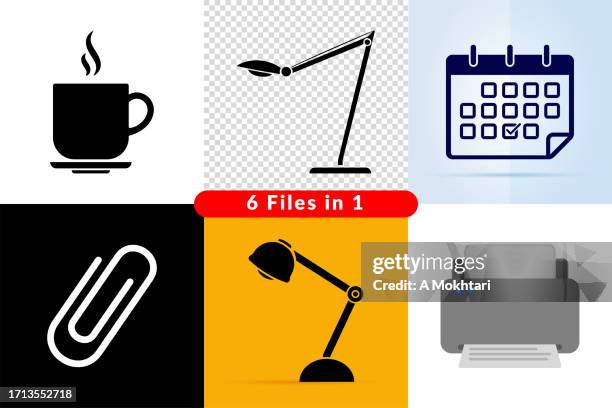 office supply icon. - office automation stock illustrations