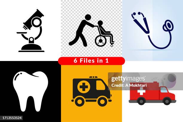 ilustraciones, imágenes clip art, dibujos animados e iconos de stock de icono de equipo médico. - microscopio electrónico