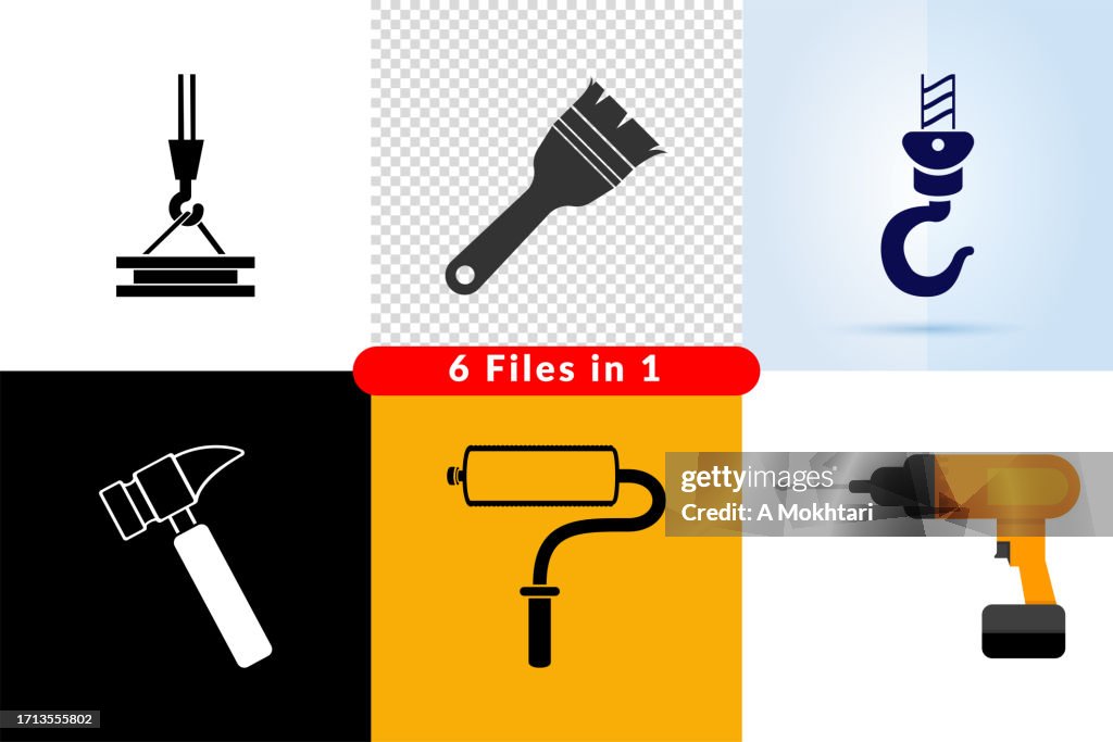 DIY and construction tools icon.