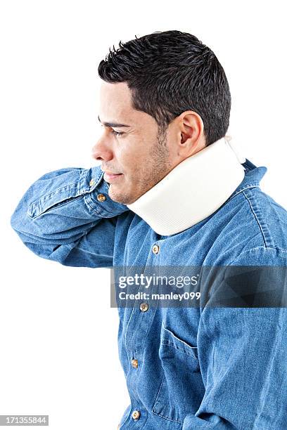 profile photo of injured worker - man standing full body isolated stock pictures, royalty-free photos & images