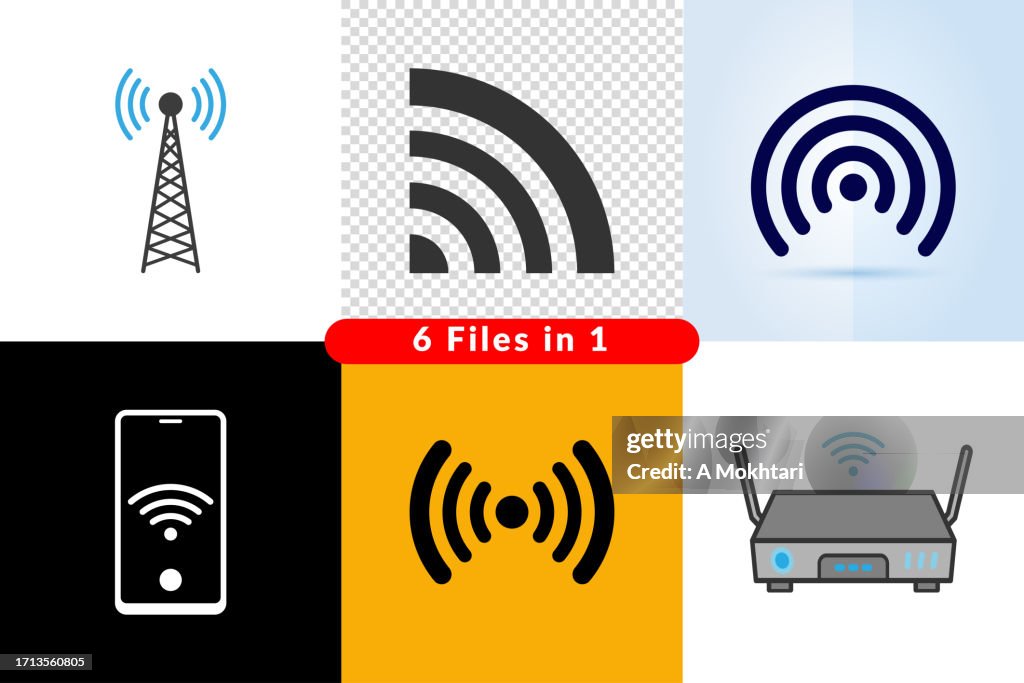 Wifi, conexión, icono de red.