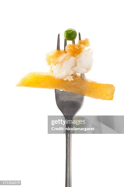 fish and chips - battered cod stock pictures, royalty-free photos & images