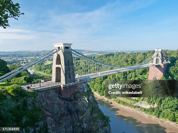 pont suspendu de clifton. - bristol england photos et images de collection