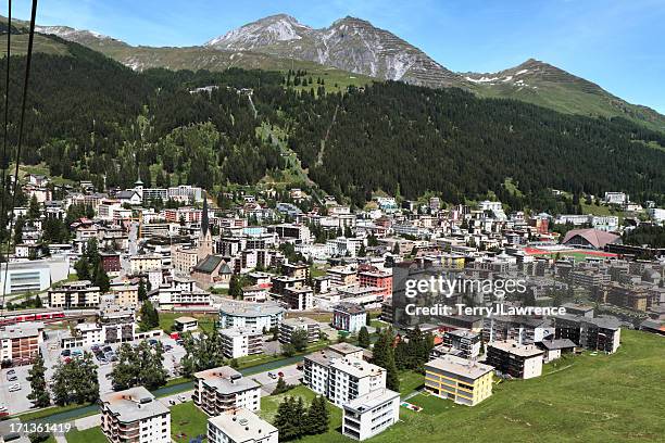 graubünden, davos, schweiz - davos stock-fotos und bilder