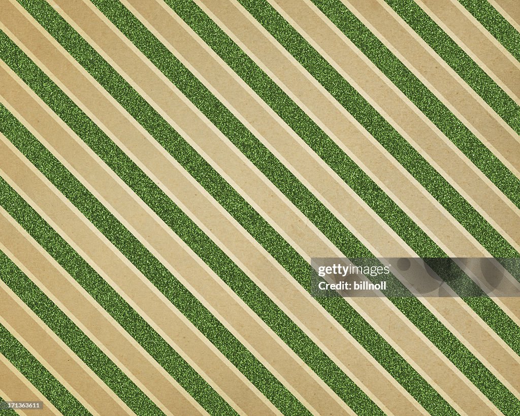 Green glitter diagonal stripe paper
