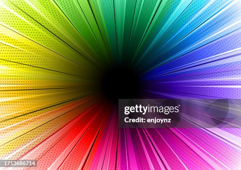 Rainbow colored starburst explosion Rainbow colored starburst explosion