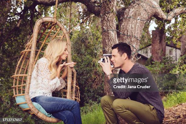 Bachelor contestants Ben Higgins and Lauren Bushnell are photographed for People Magazine on March 11, 2016 in Los Angeles, California.