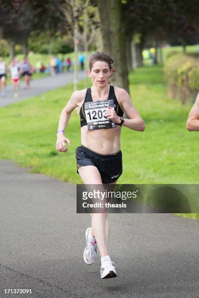 half marathon runner - theasis stock pictures, royalty-free photos & images